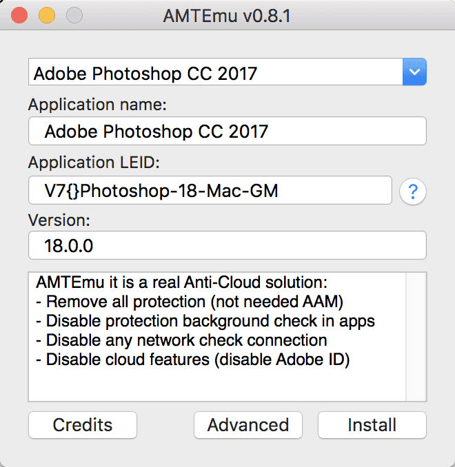 Adobe全系列激活工具AMTEmu 0.81 Mac版下载