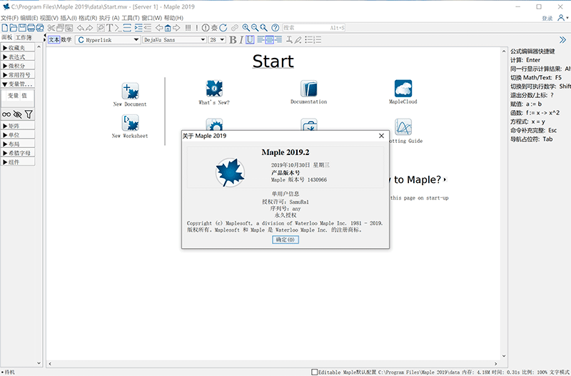 Maplesoft Maple 2019.2.1 破解版下载