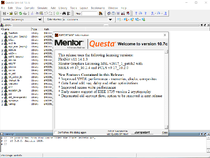 Mentor Graphics QuestaSim 10.7c 破解版下载【Win+Linux】