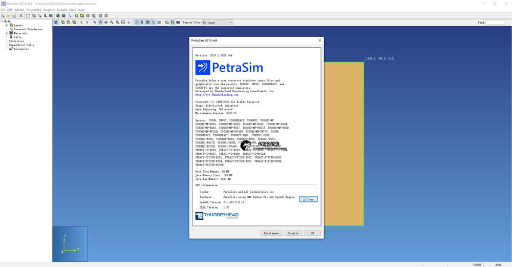 Thunderhead Engineering PetraSim 2018.1.0925破解版下载【32位+64位】