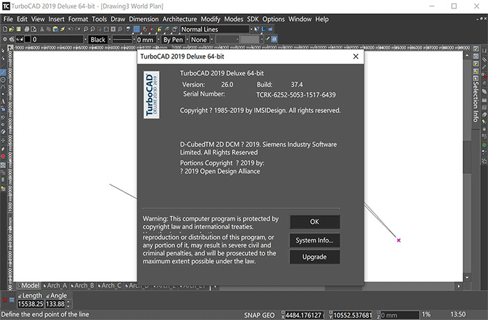 TurboCAD 2019 Professional / Deluxe / Platinum v26.0.37.4 破解版下载