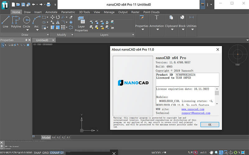 nanoCAD Plus 11.1.4837.9824 Build 4932 破解版下载