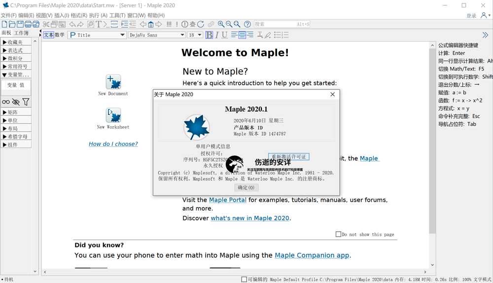 Maplesoft Maple 2020.2.0 破解版下载【Win+Linux】