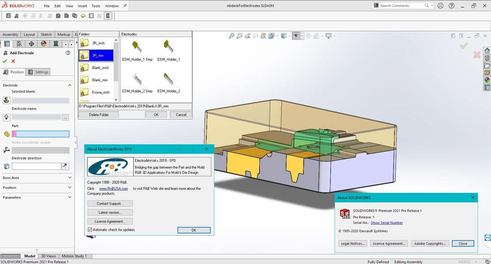 R&B ElectrodeWorks 2019 SP1 for SolidWorks 破解版下载