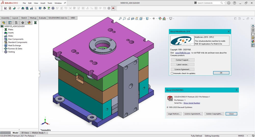 R&B MoldWorks 2019 SP0.2 for SolidWorks 破解版下载