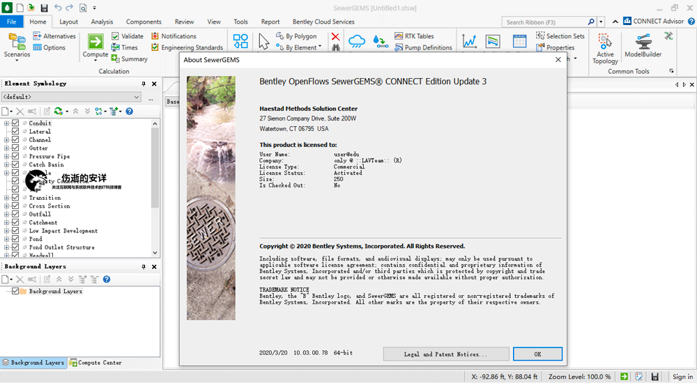 Bentley SewerGEMS CONNECT Edition Update 4 破解版下载