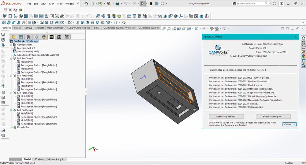 CAMWorks 2021 Plus SP4 for SolidWorks 破解版下载