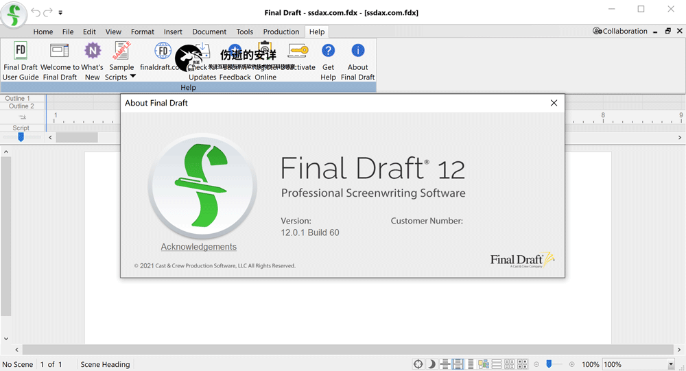 Final Draft 12.0.10 破解版下载【Win+Mac】