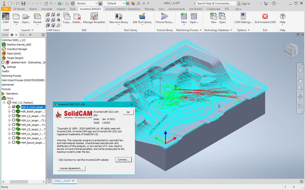 InventorCAM 2021 SP5 HF6 for Autodesk Inventor 破解版下载