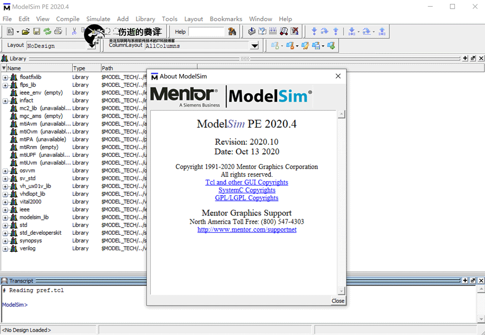 Mentor Graphics ModelSim PE 2020.4 破解版下载