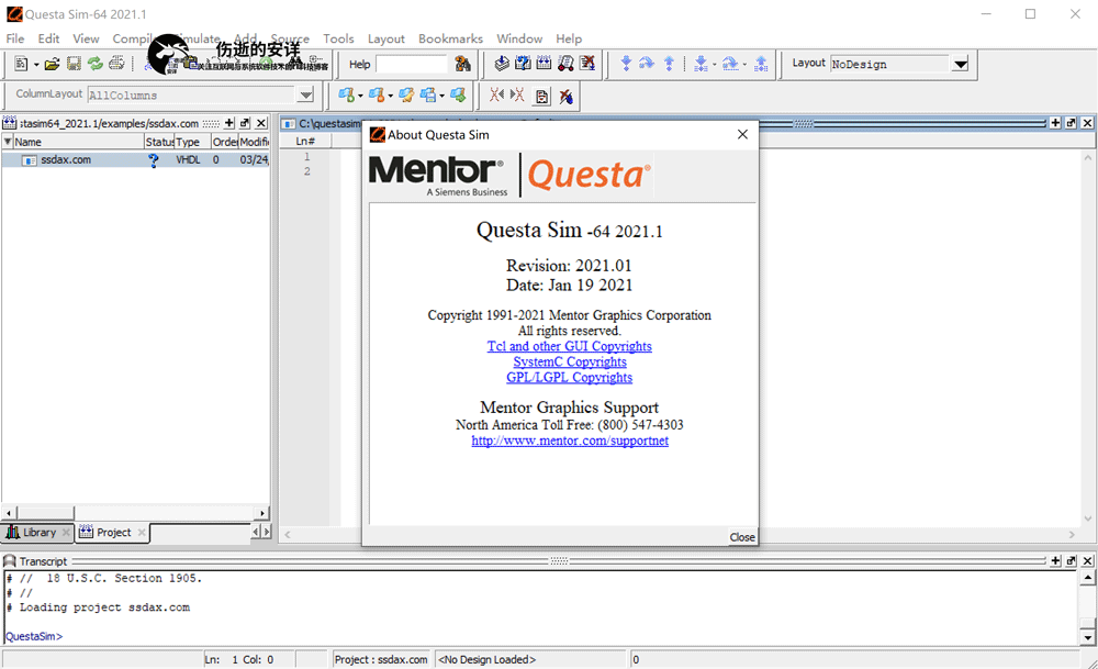 Mentor Graphics QuestaSim 2021.1 破解版下载