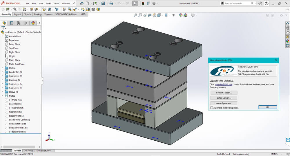 R&B MoldWorks 2020 SP2 for SolidWorks 破解版下载