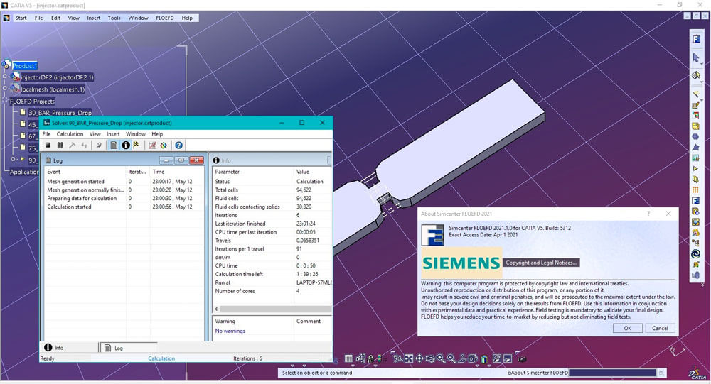 Siemens Simcenter FloEFD 2021.2.1 v5446 for CATIA V5 破解版下载