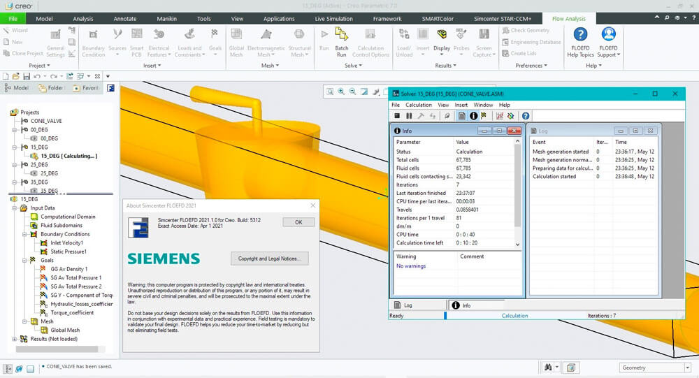 Siemens Simcenter FloEFD 2021.2.1 v5446 for PTC Creo 破解版下载