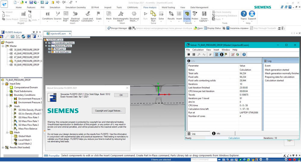 Siemens Simcenter FloEFD 2021.2.1 v5446 for Solid Edge 破解版下载