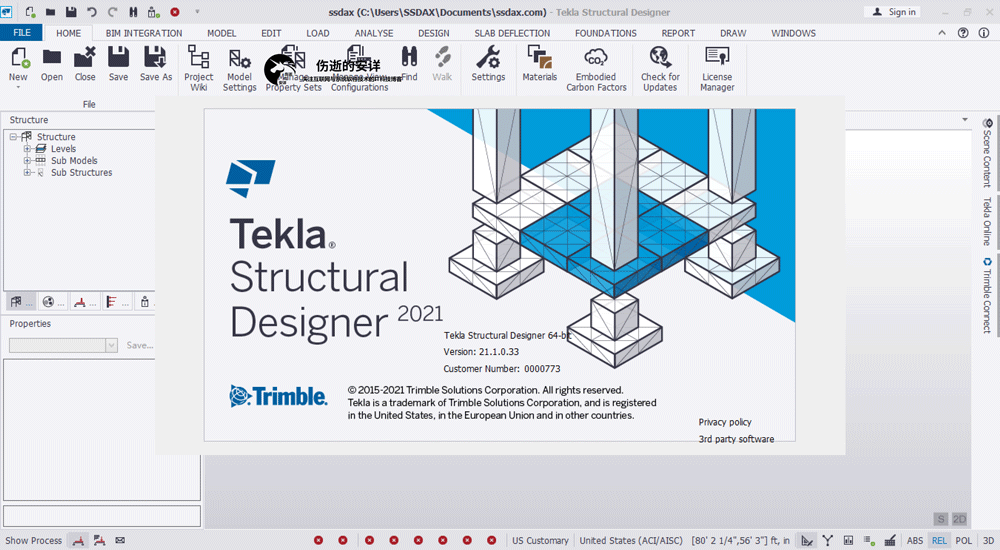 Trimble Tekla Structural Design Suite 2021 SP4.1 v21.4.1.2 破解版下载