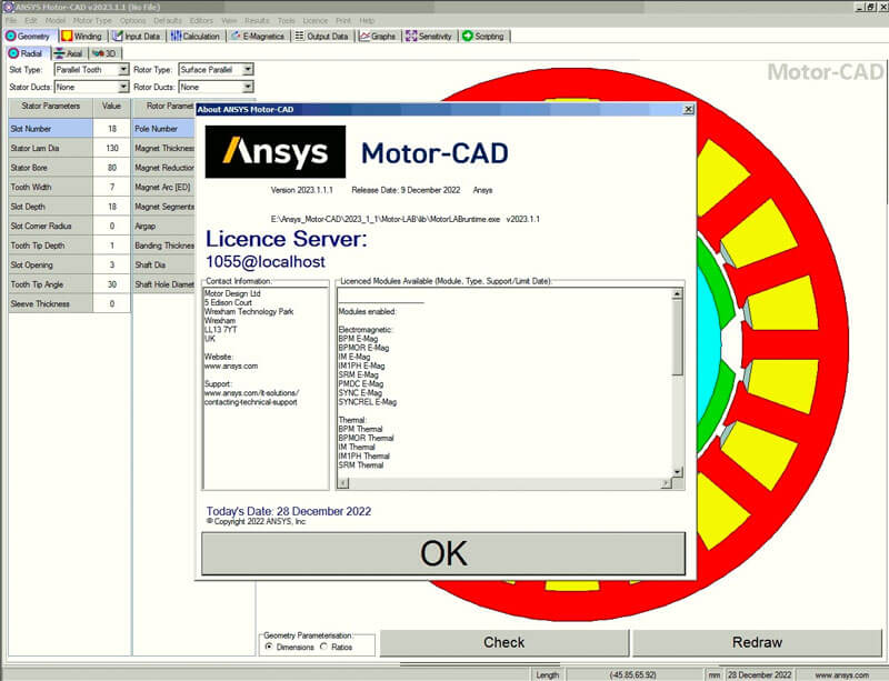 ANSYS Motor-CAD 2023 R1.1 破解版下载