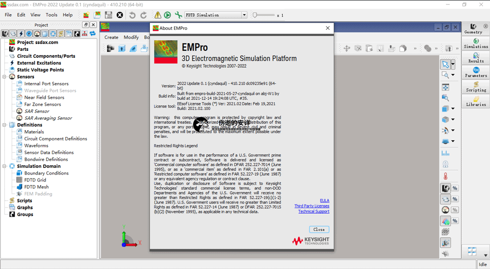 Keysight PathWave EM Design (EmPro) 2022 Update 0.1 v410.210 破解版下载