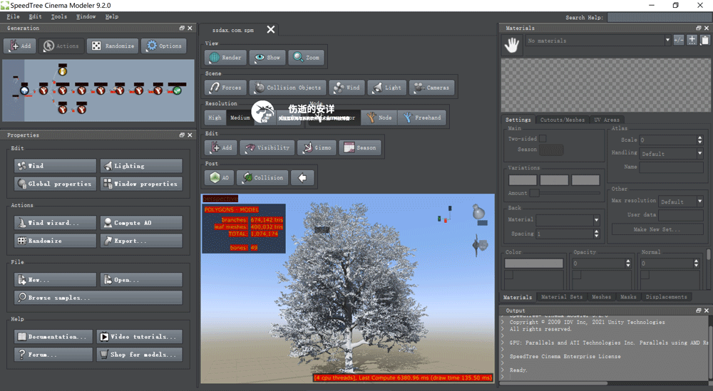 SpeedTree Modeler for Cinema v9.5 破解版下载