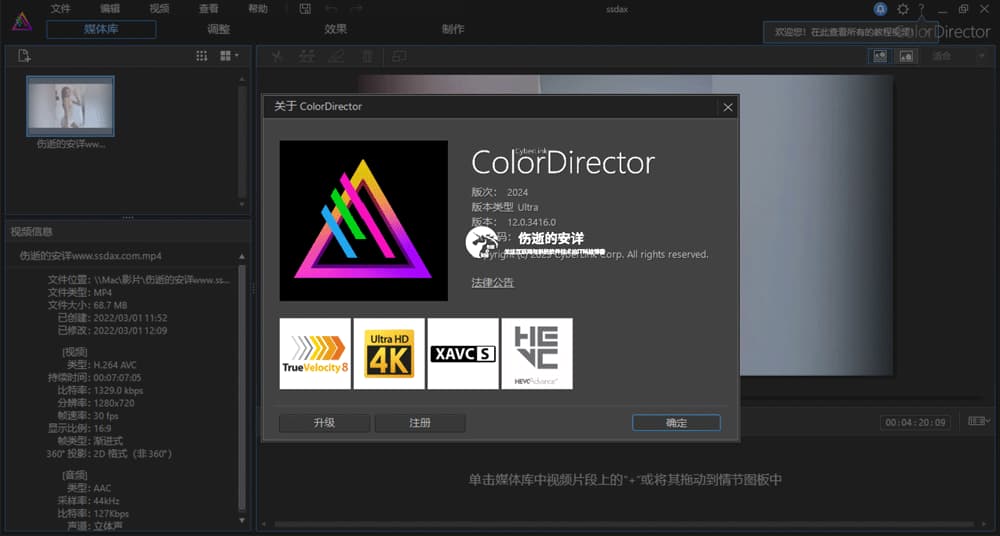 CyberLink ColorDirector Ultra 2024 v12.5.4124.0 破解版下载