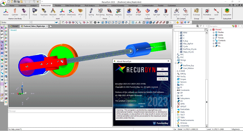 FunctionBay RecurDyn 2023 SP1.2 破解版下载