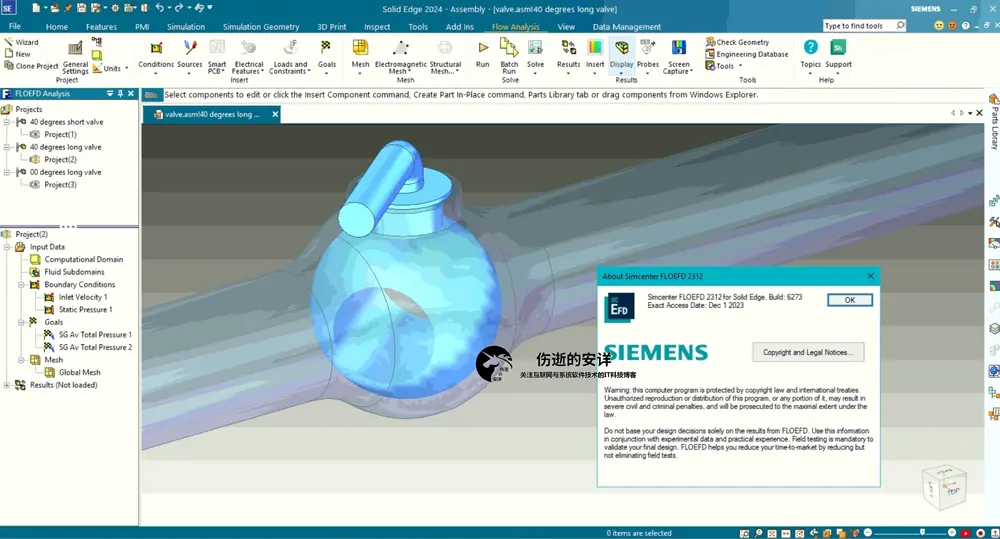 Siemens Simcenter FloEFD 2312.0 v6273 for Solid Edge 破解版下载