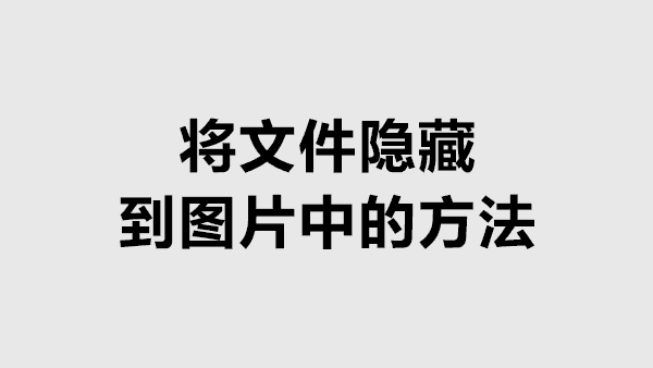 将文件隐藏到图片中的方法